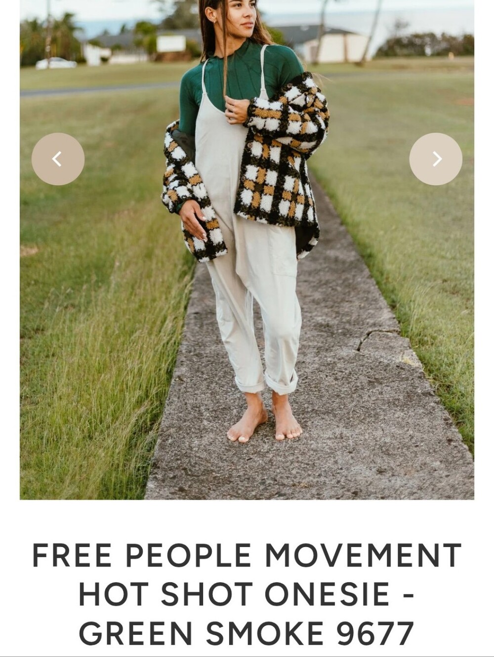 FP Movement By Free People Hot Shot Onesie Green Smoke